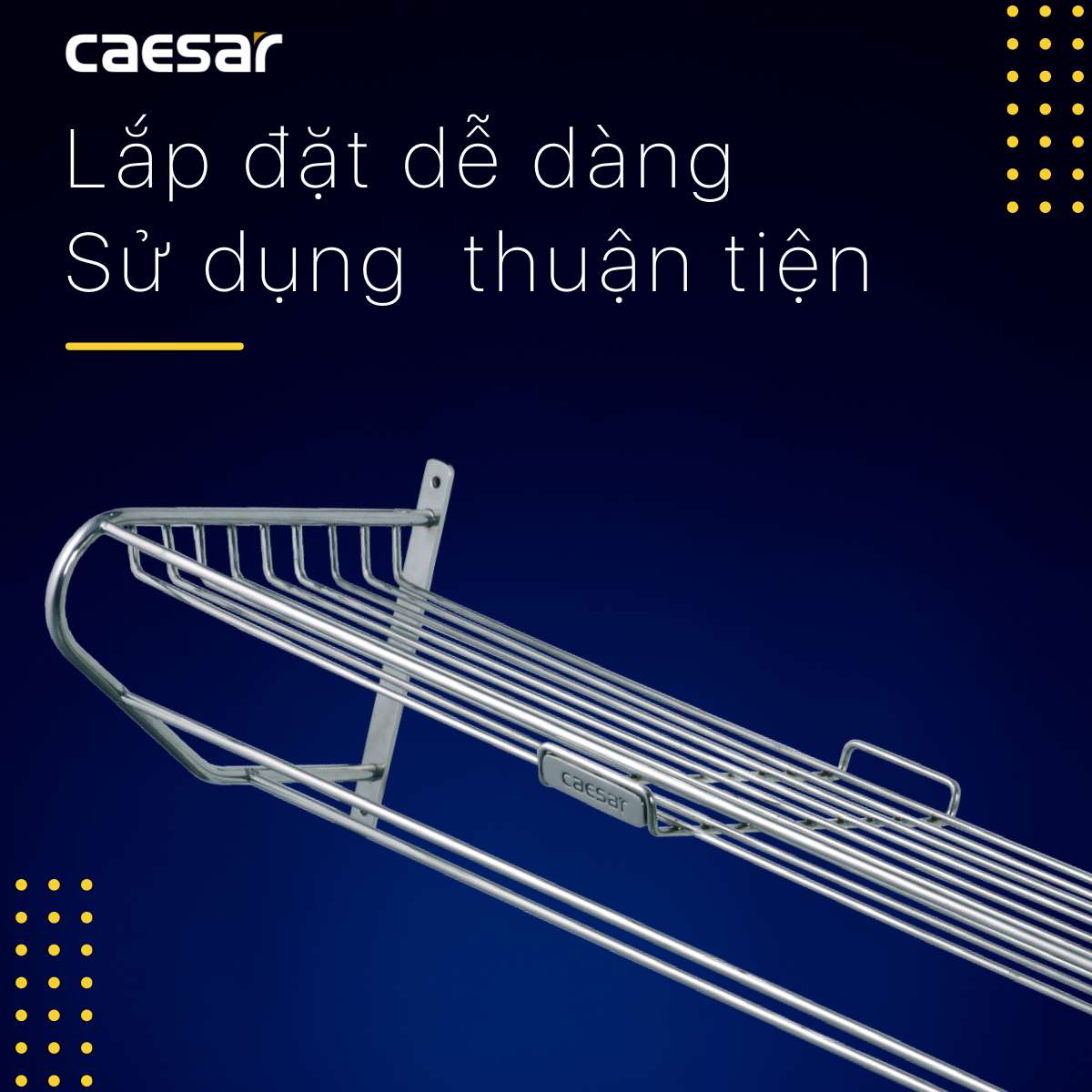 Kệ treo khăn inox Caesar ST827V