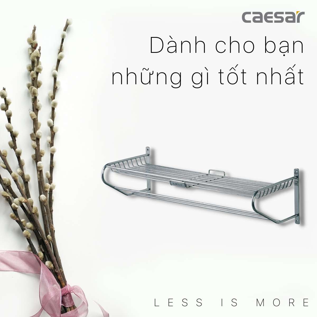 Kệ treo khăn inox Caesar ST827V