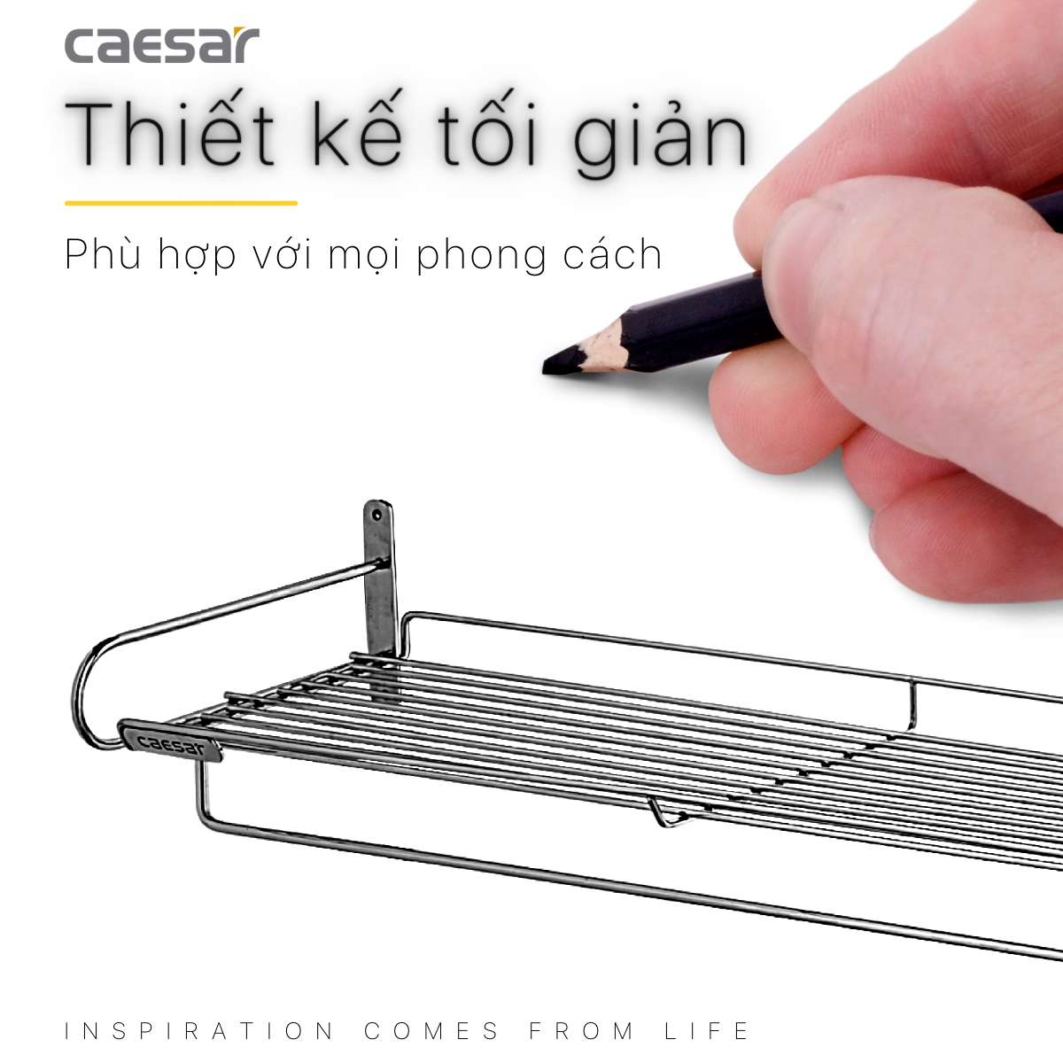 Kệ treo khăn inox Caesar ST834V