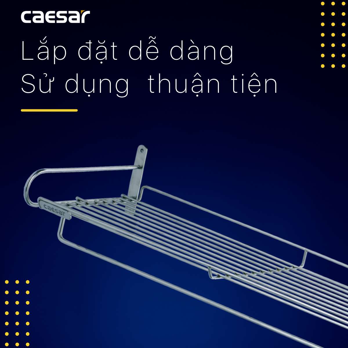 Kệ treo khăn inox Caesar ST834V