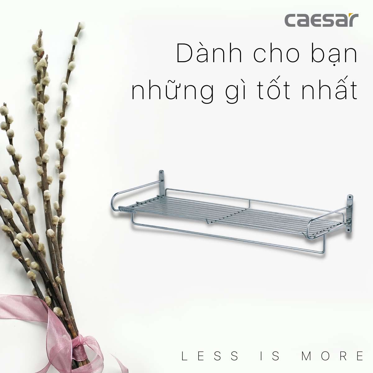 Kệ treo khăn inox Caesar ST834V