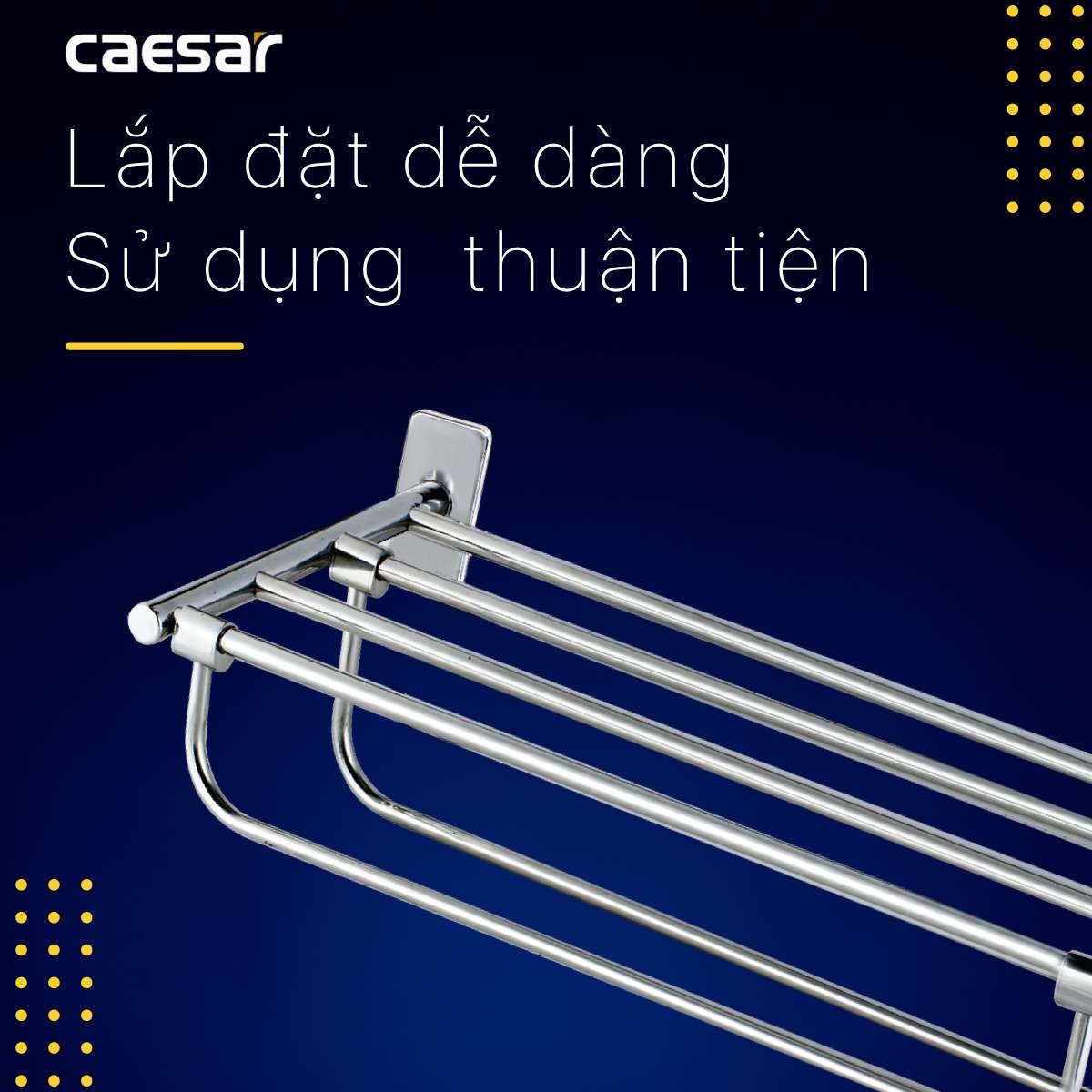 Kệ treo khăn inox Caesar ST881