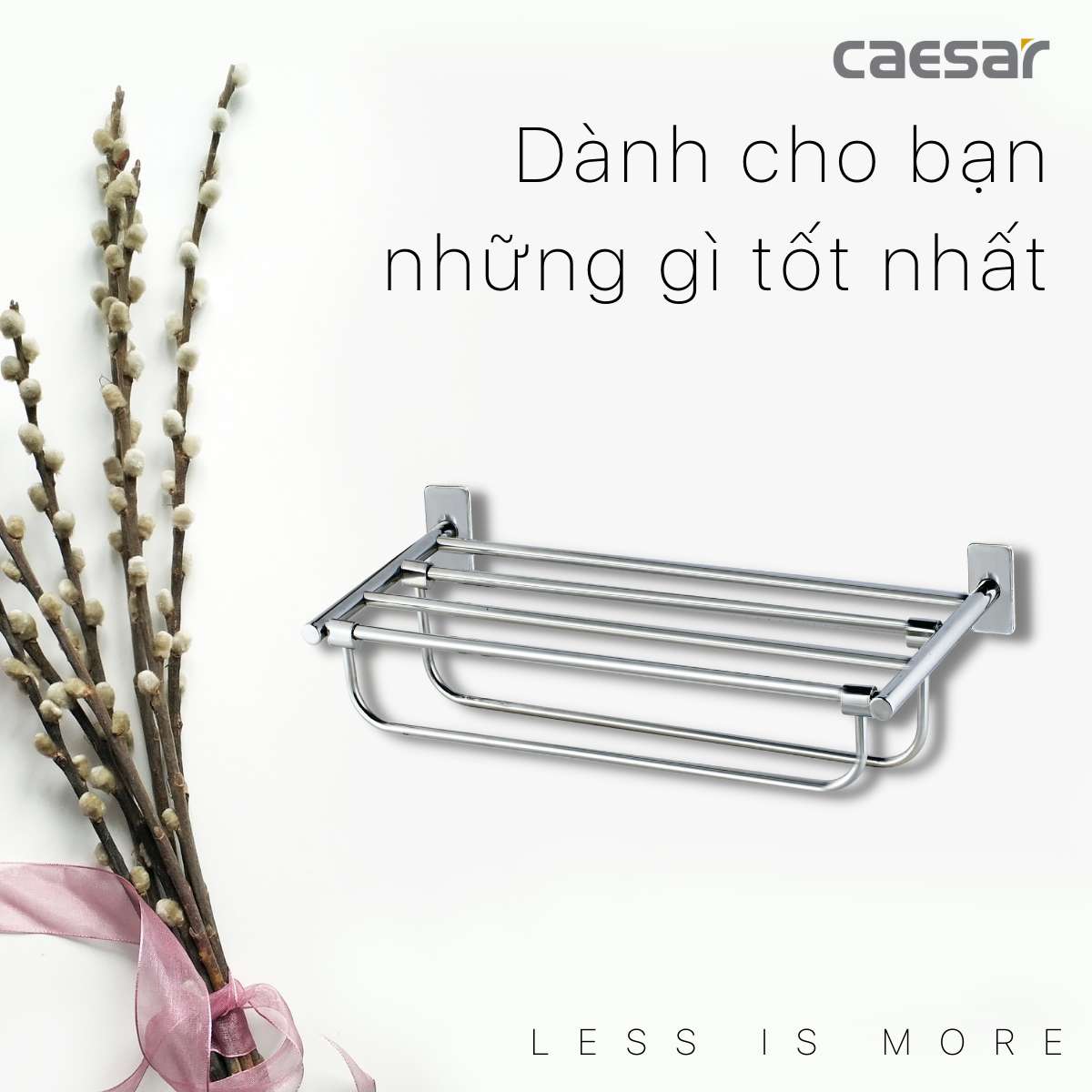 Kệ treo khăn inox Caesar ST881