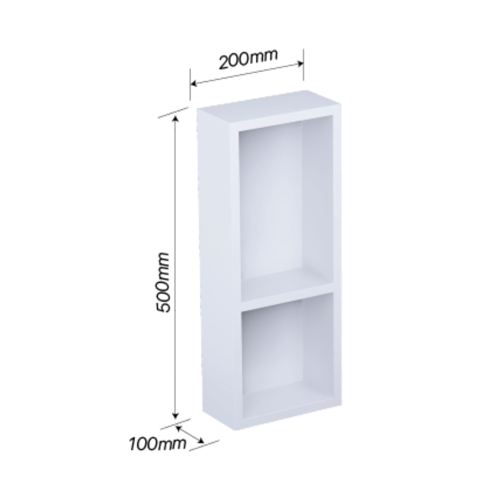 Kệ tủ treo phòng tắm đa năng 2 tầng màu trắng Caesar EA02050E