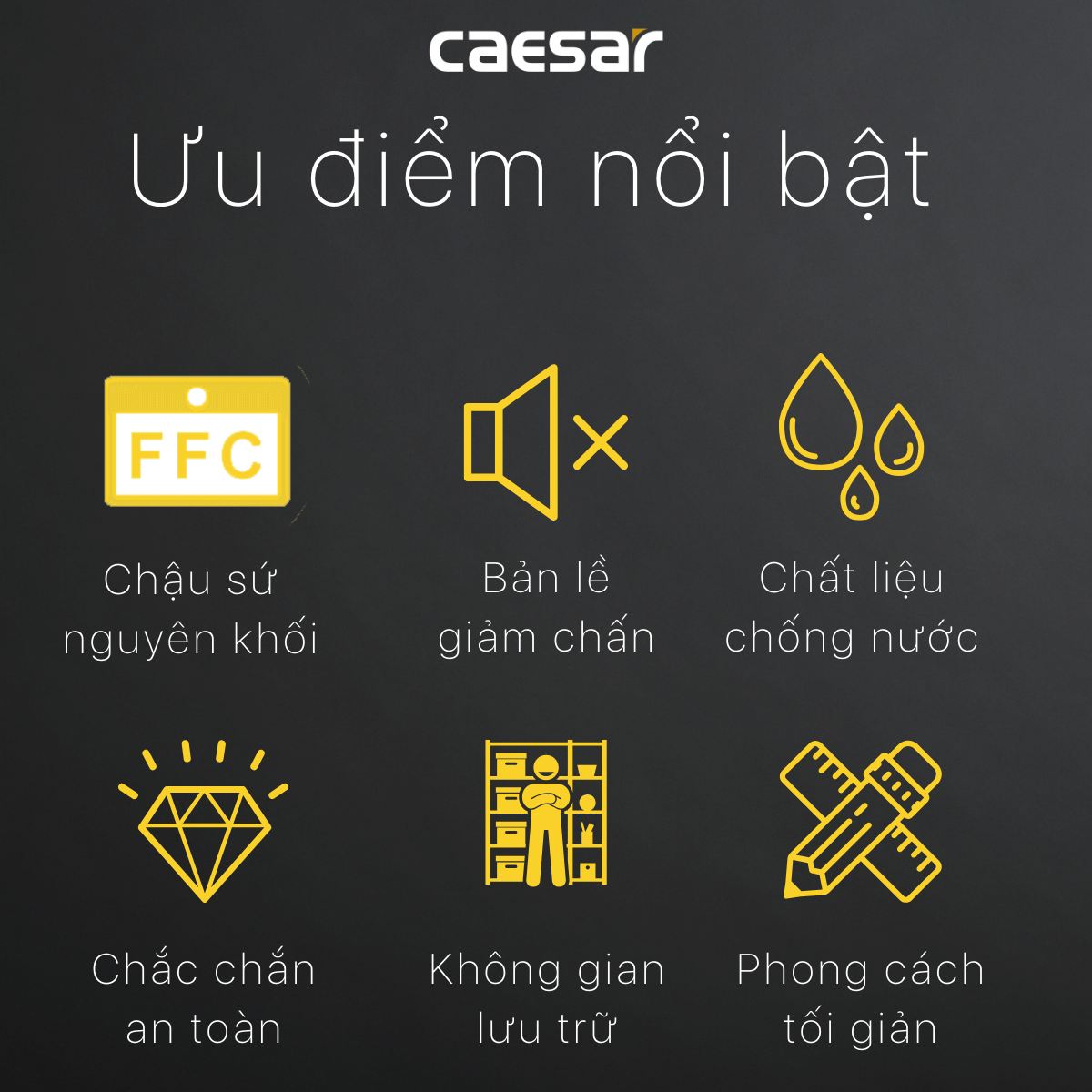 Bộ tủ chậu cabinet treo màu xám đậm Caesar LF5024+EH05024ASV