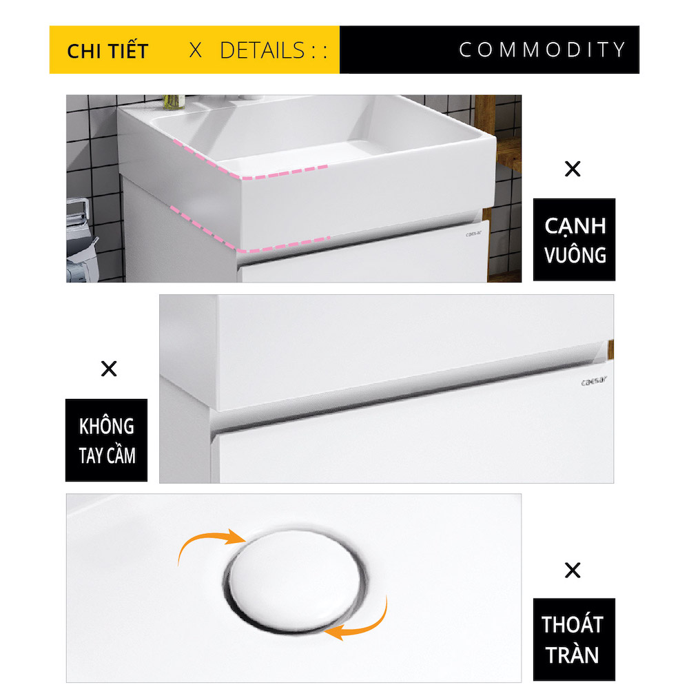 Tủ chậu cabinet Caesar EH05253AV