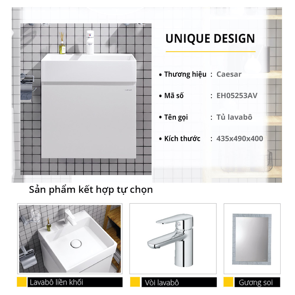Tủ chậu cabinet Caesar EH05253AV