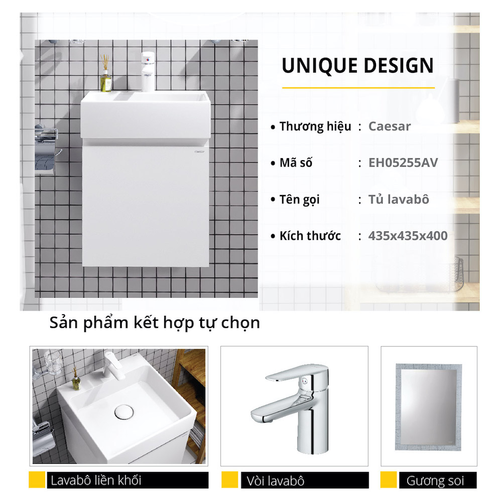 Tủ chậu cabinet Caesar EH05255AV