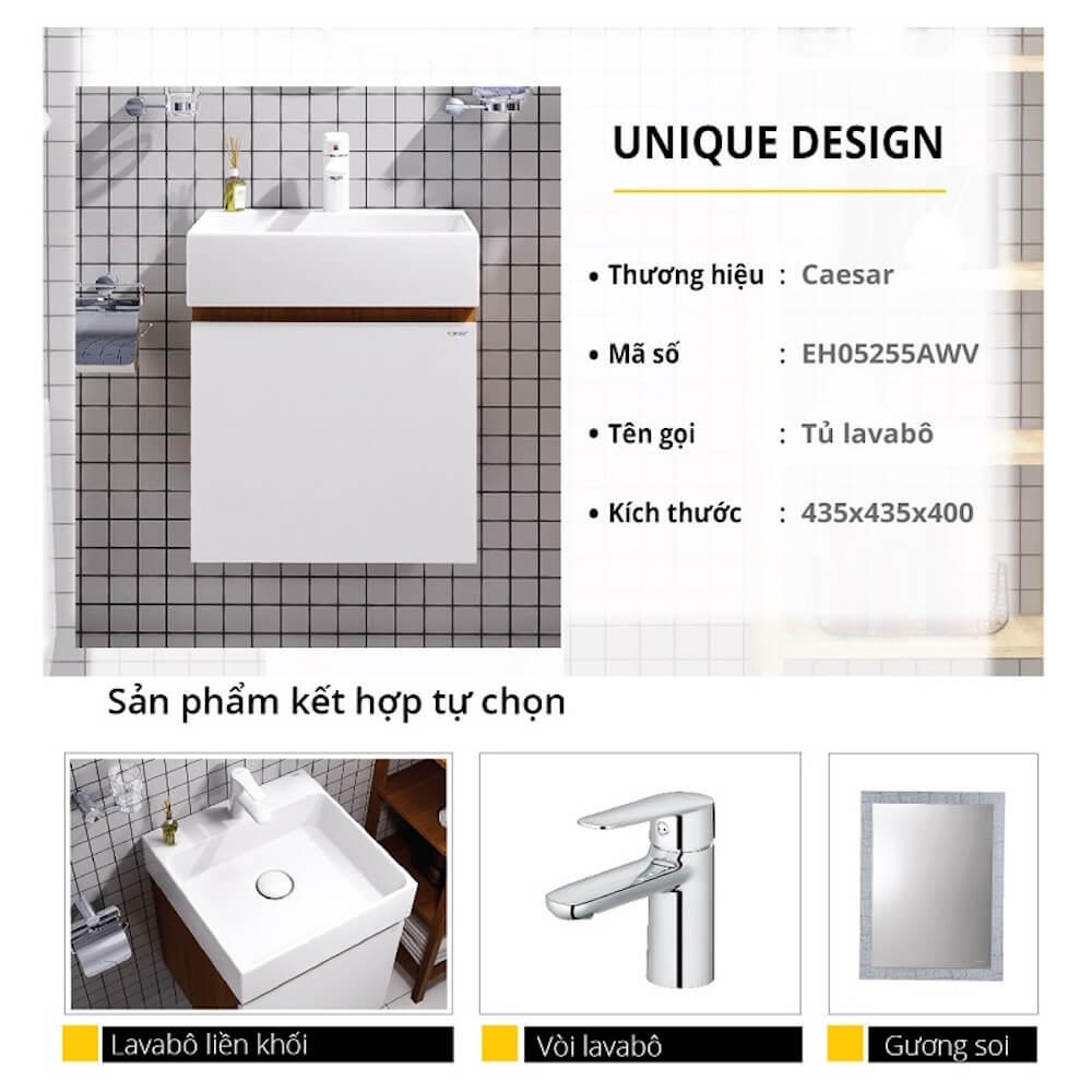 Tủ chậu cabinet Caesar EH05255AWV
