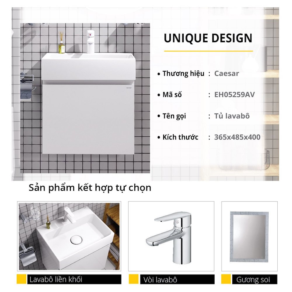 Tủ chậu cabinet Caesar EH05259AV