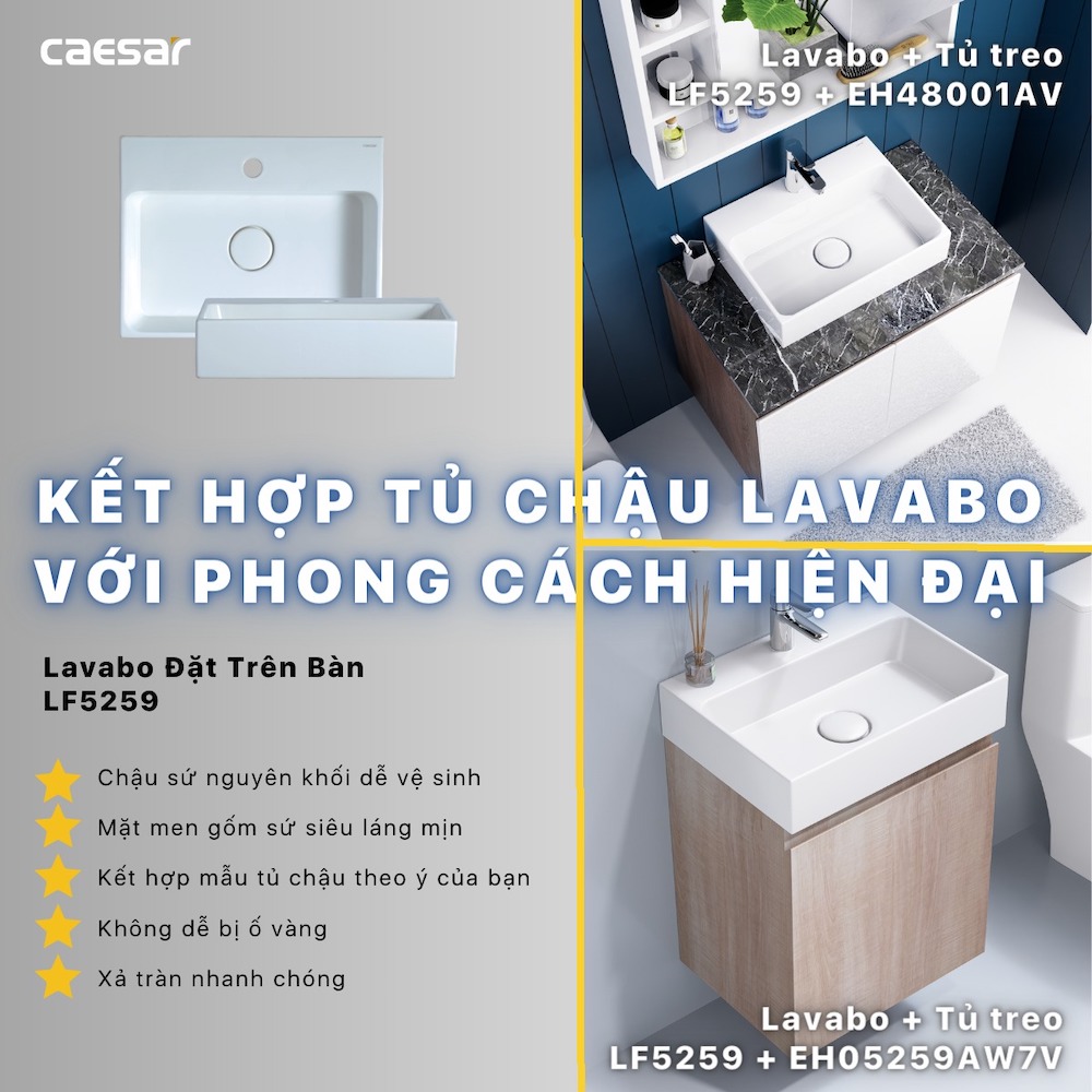 Tủ chậu cabinet Caesar EH05259AW7V