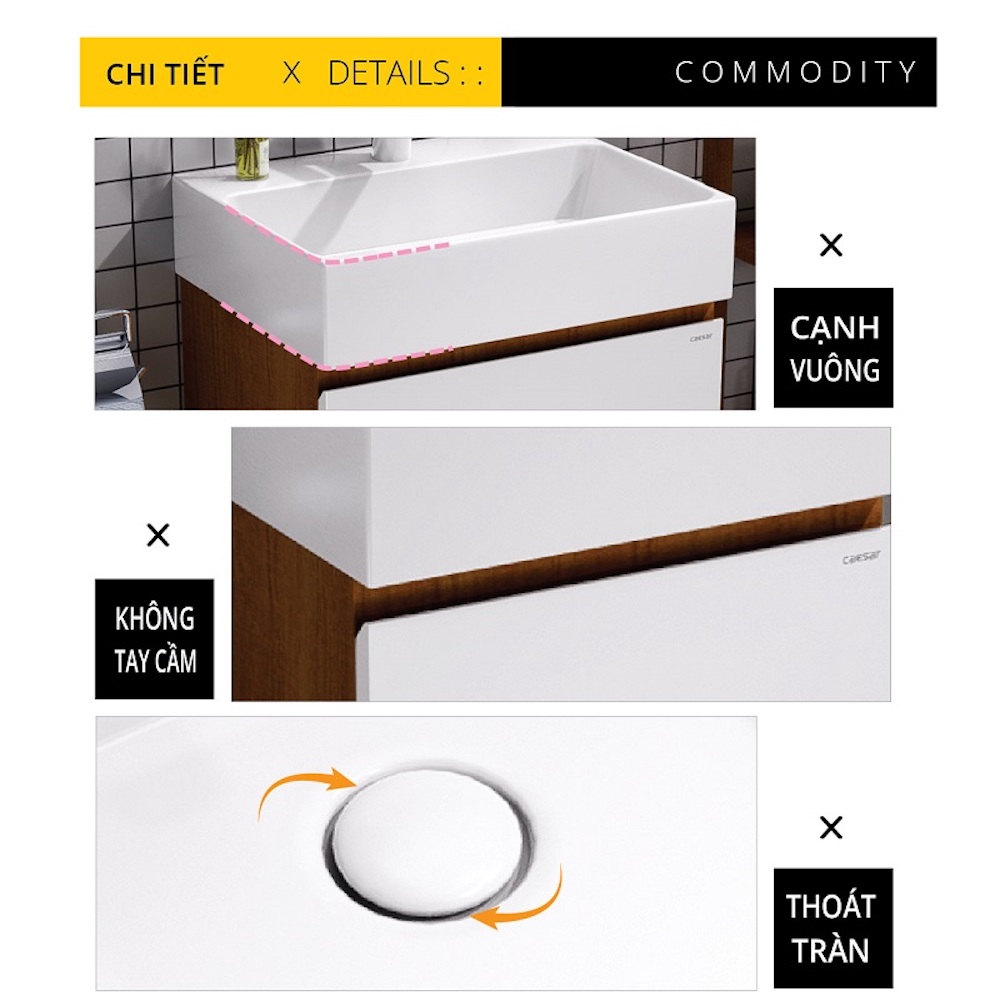Tủ chậu cabinet Caesar EH05259AWV