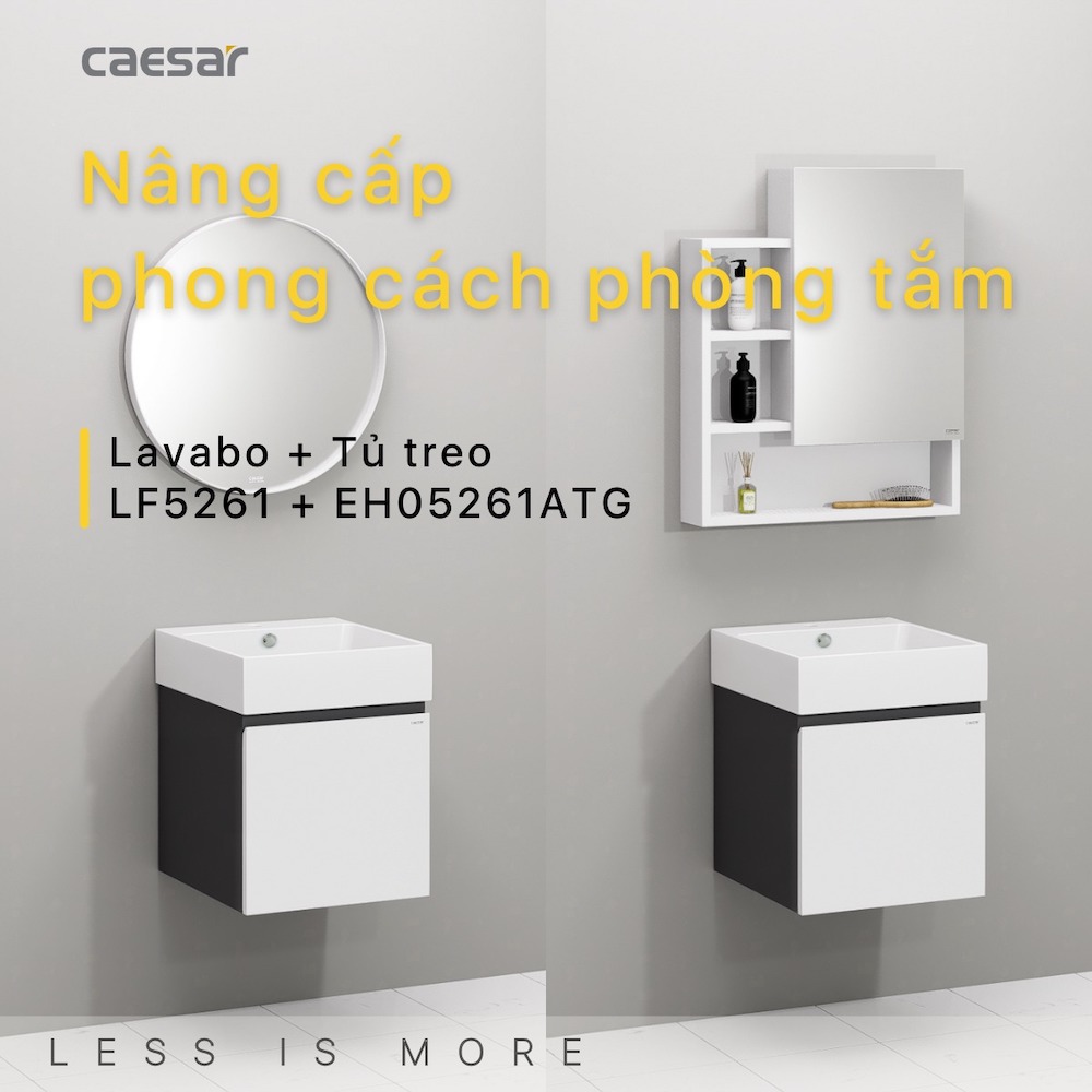 Tủ chậu cabinet Caesar EH05261ATGV