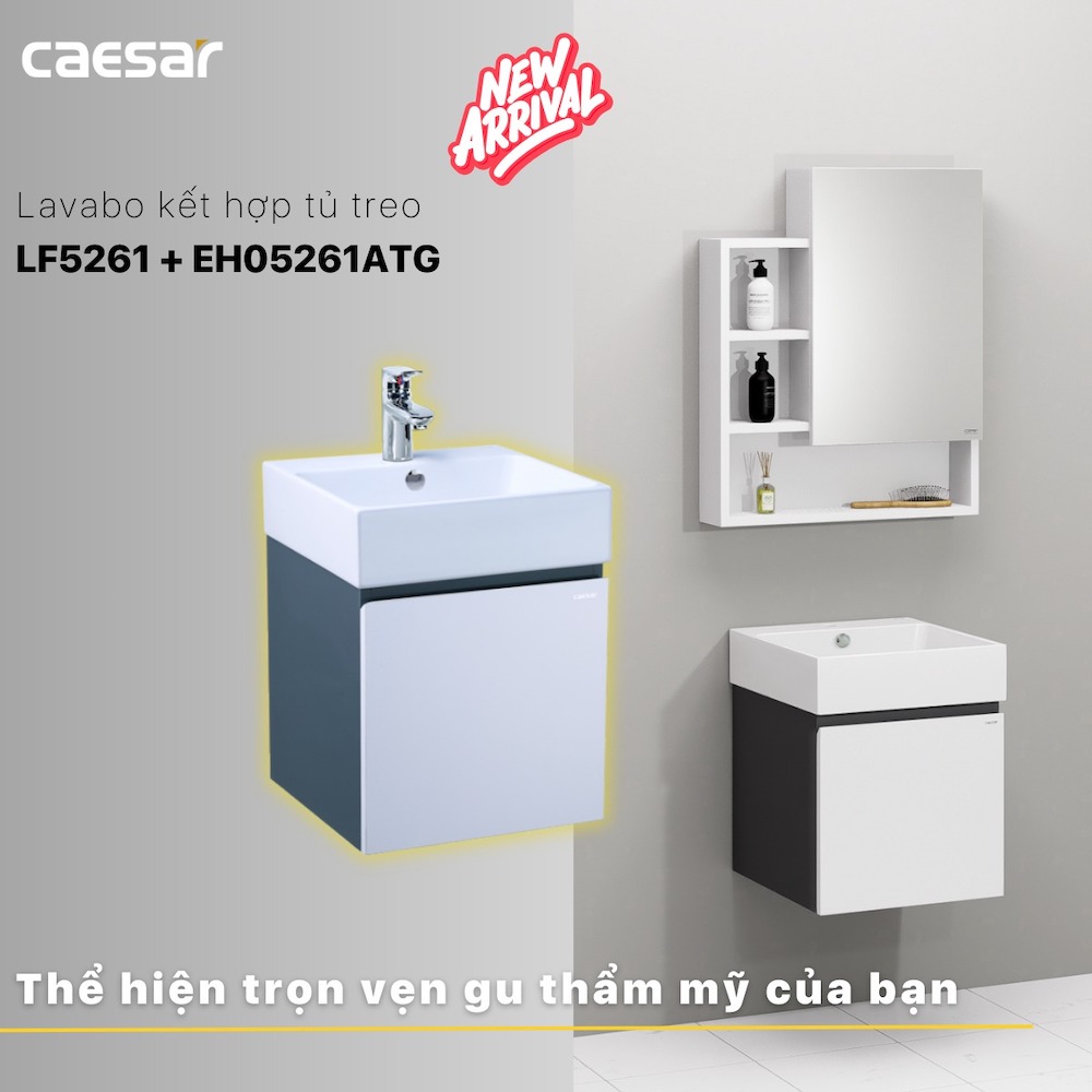 Tủ chậu cabinet Caesar EH05261ATGV