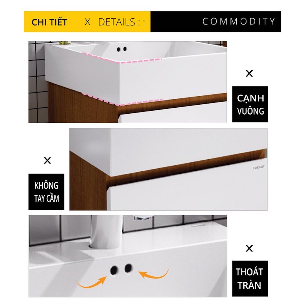 Tủ chậu cabinet Caesar EH05263AWV