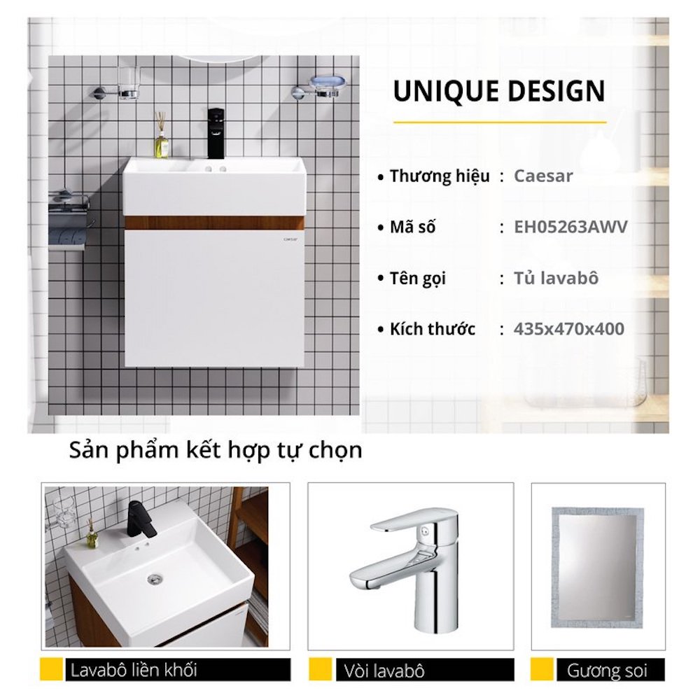 Tủ chậu cabinet Caesar EH05263AWV
