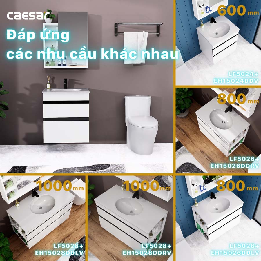 Tủ chậu cabinet Caesar EH15024DDV