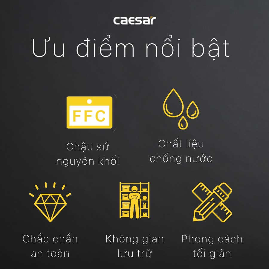 Tủ chậu cabinet Caesar EH15026DDLV