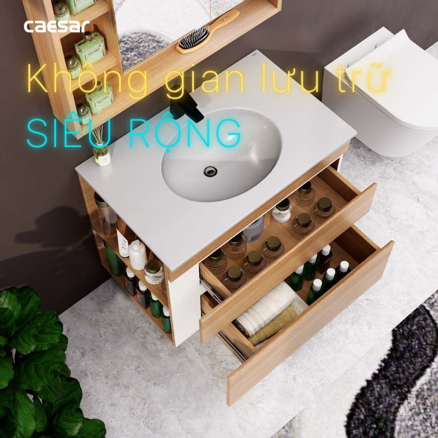 Tủ chậu cabinet Caesar EH15026DDLW7V