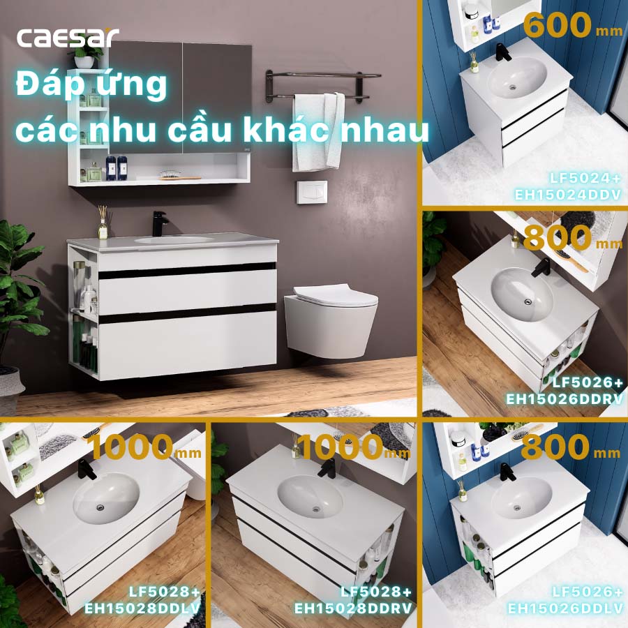 Tủ chậu cabinet Caesar EH15028DDLV