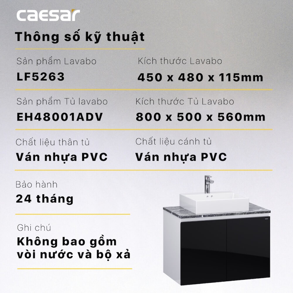 Tủ chậu cabinet Caesar EH48001ADV