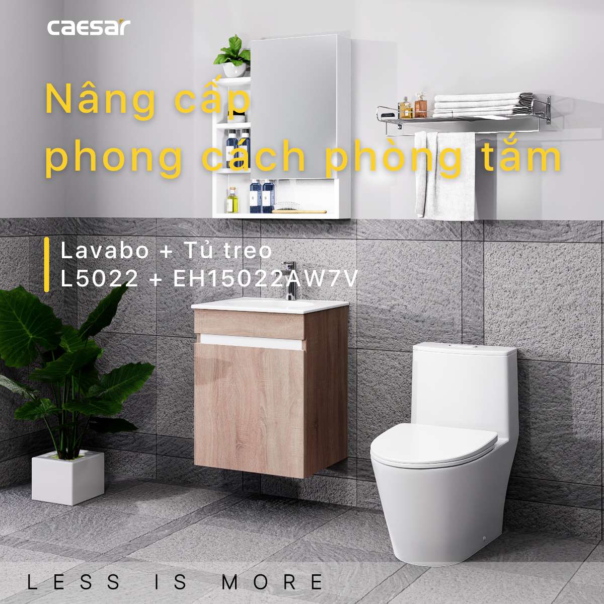 Tủ chậu cabinet Caesar L5022+EH15022AW7V