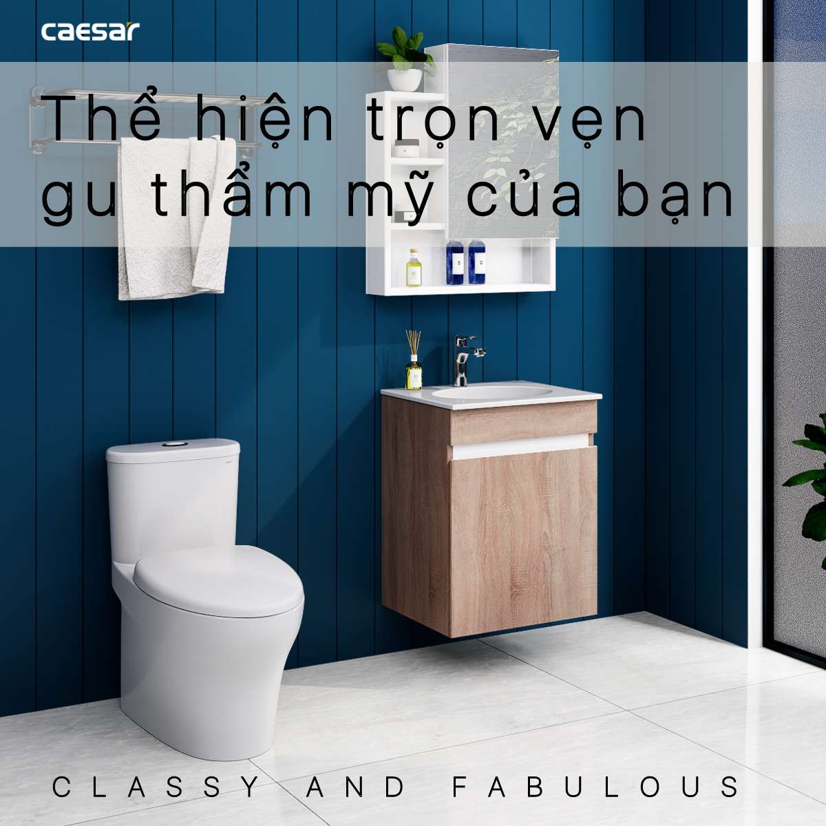 Tủ chậu cabinet Caesar L5022+EH15022AW7V
