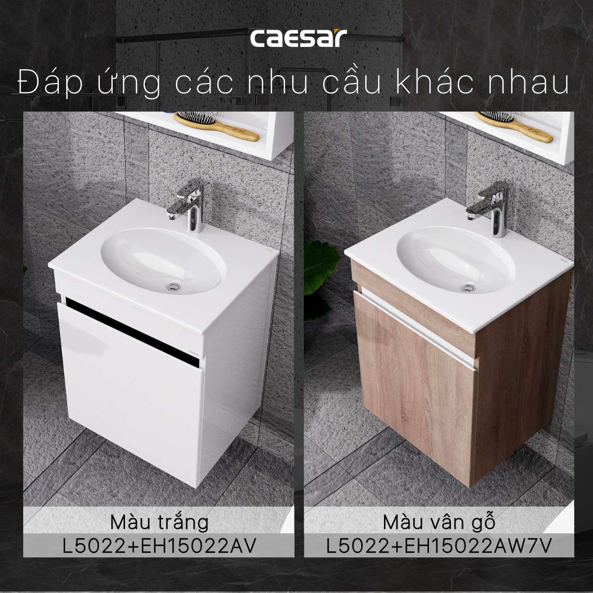 Tủ chậu cabinet Caesar L5022+EH15022AW7V