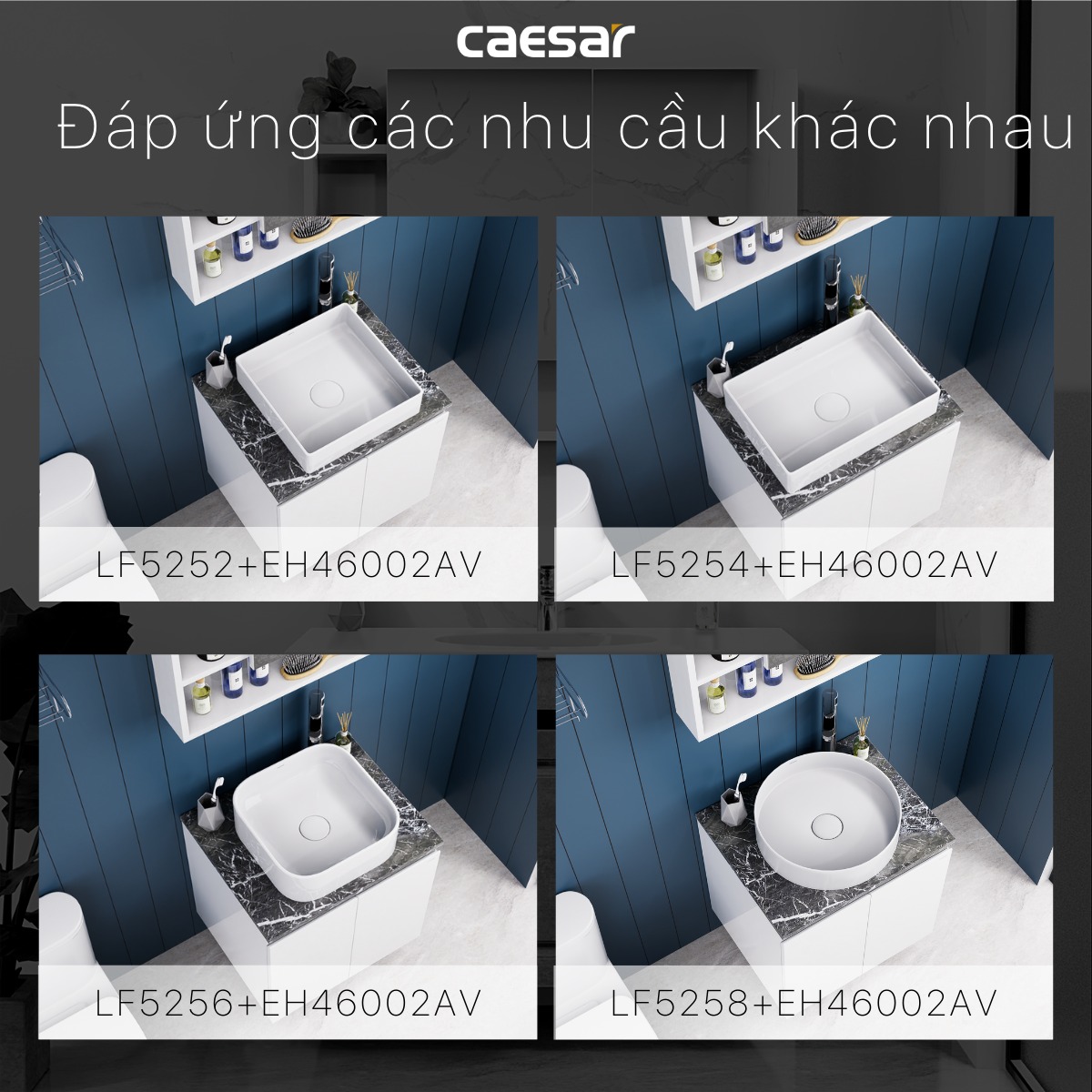 Bộ tủ chậu cabinet Caesar L5215+EH46002AV