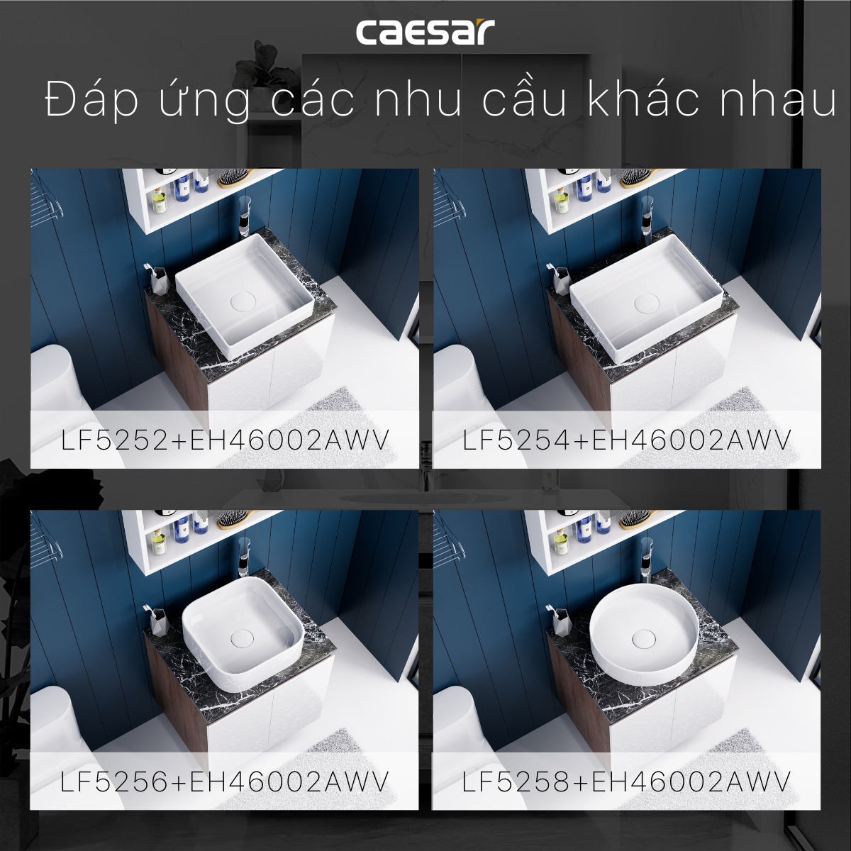 Bộ tủ chậu cabinet Caesar L5215+EH46002AWV