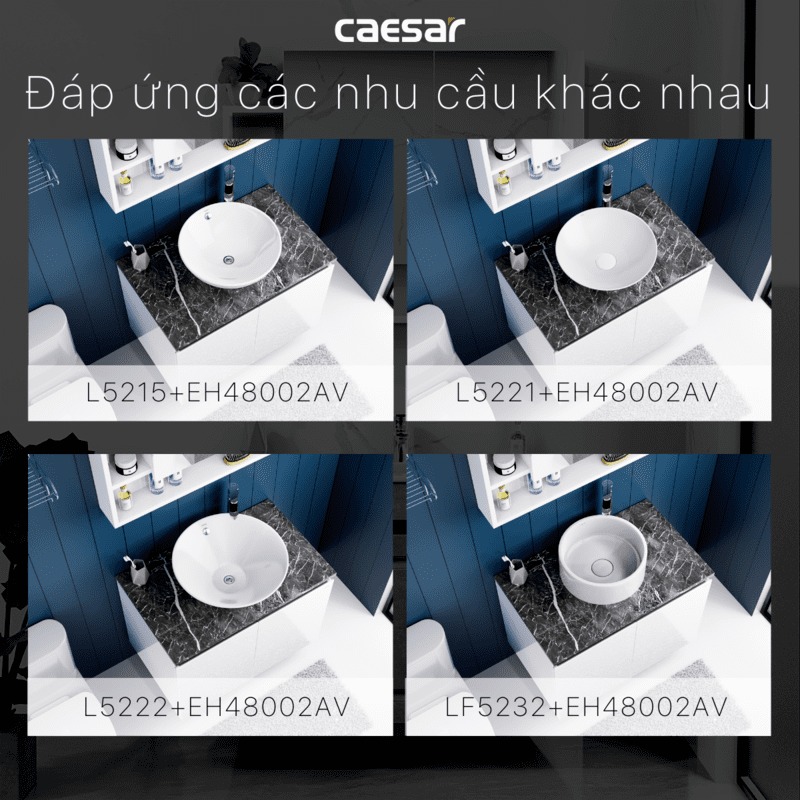 Bộ tủ chậu cabinet Caesar L5215+EH48002AV