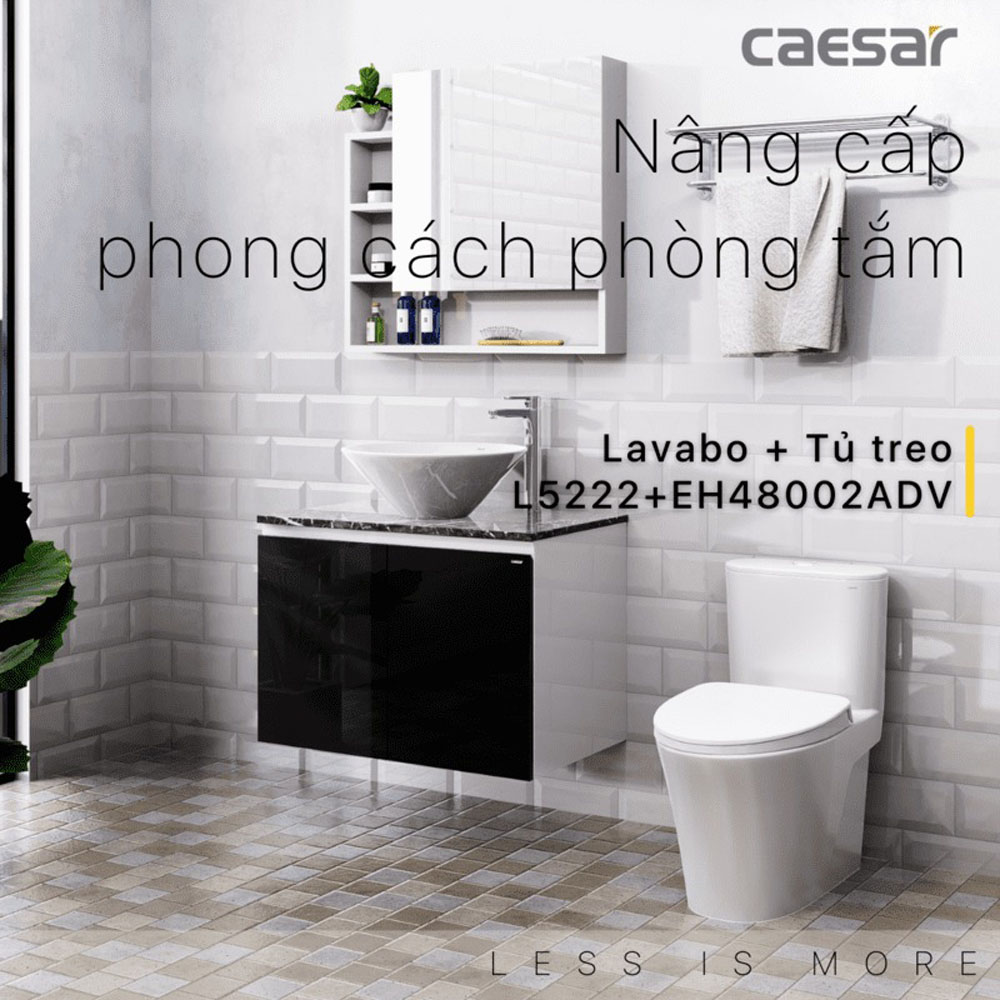 Bộ tủ chậu cabinet treo Caesar L5222+EH48002ADV
