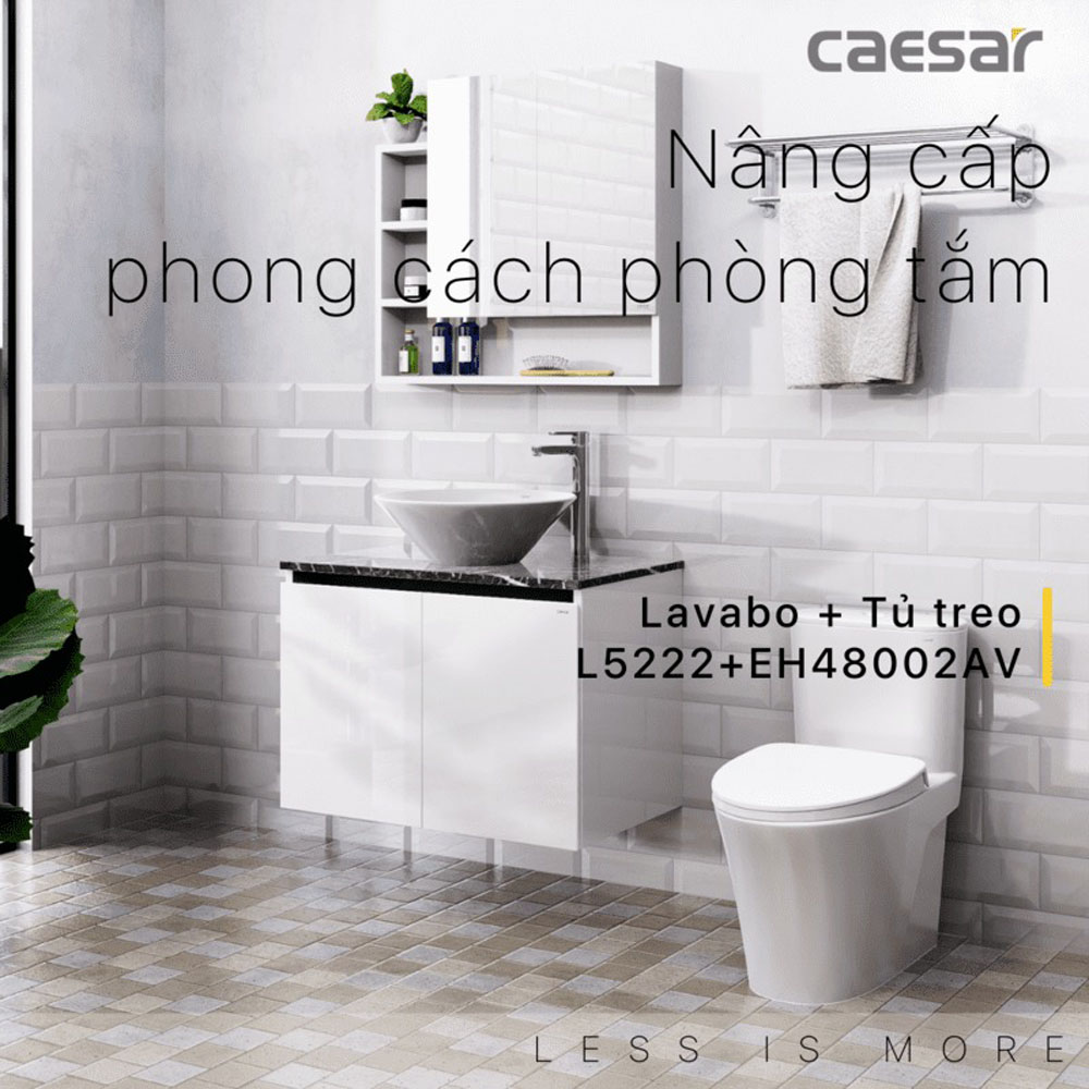 Bộ tủ chậu cabinet treo Caesar L5222+EH48002AV