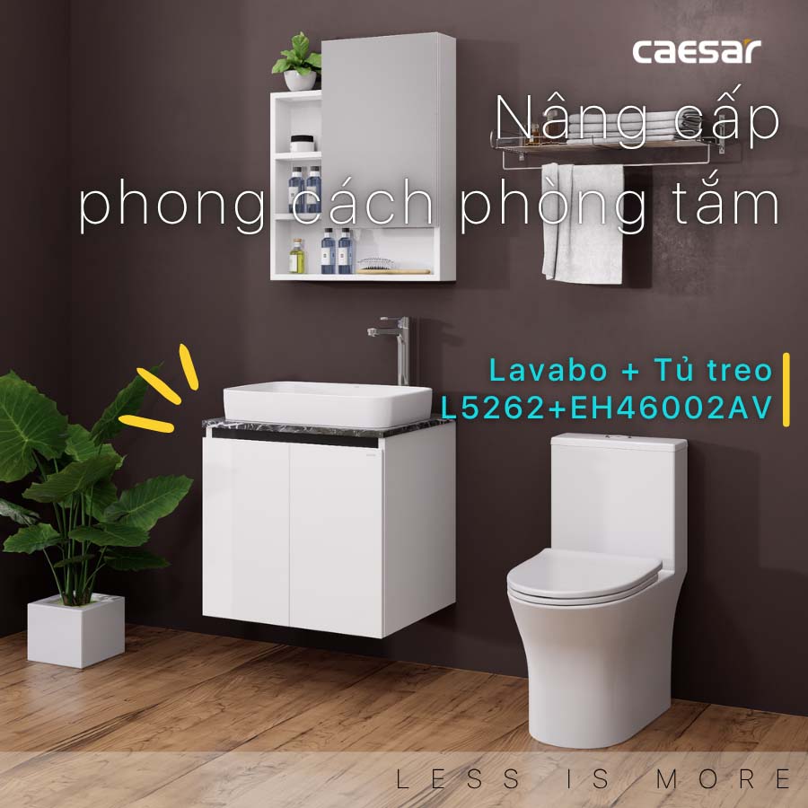 Bộ tủ chậu cabinet Caesar L5262+EH46002AV