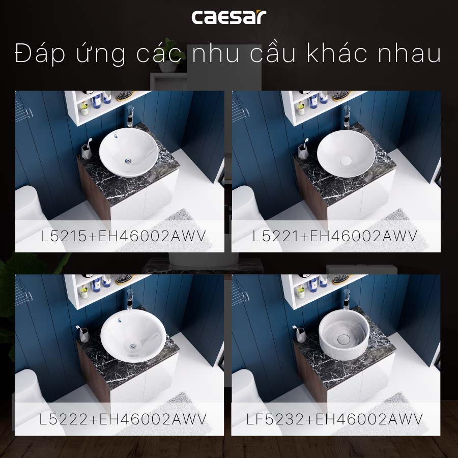 Bộ tủ chậu cabinet Caesar L5262+EH46002AWV