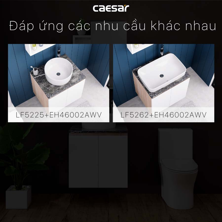 Bộ tủ chậu cabinet Caesar L5262+EH46002AWV