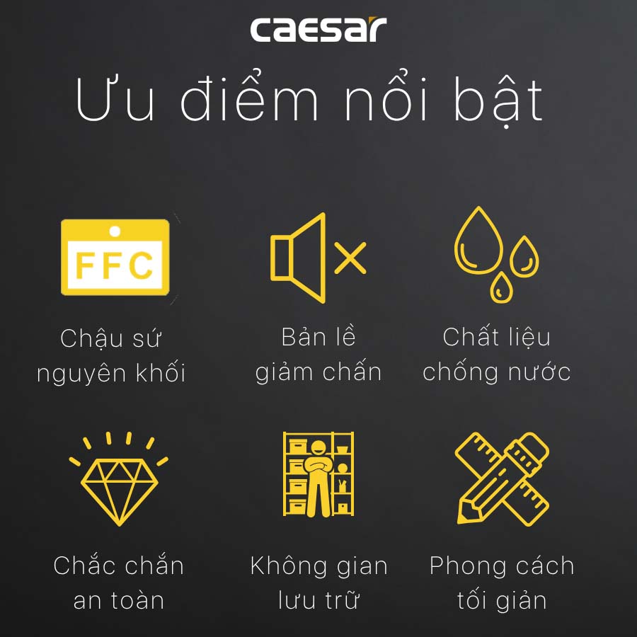 Bộ tủ chậu cabinet Caesar L5262+EH48002ADV