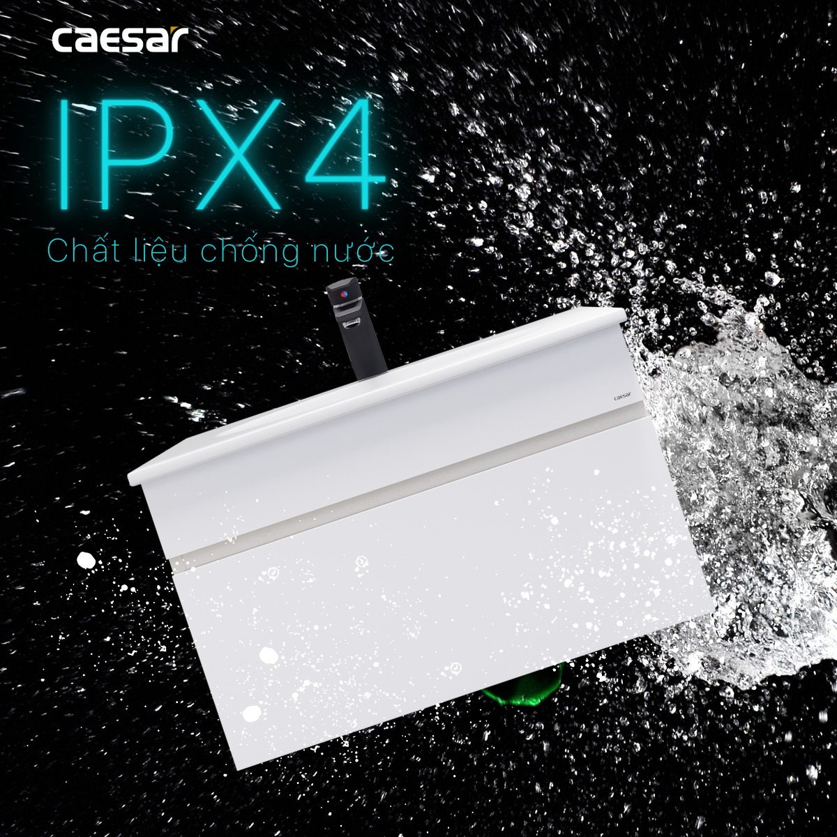 Bộ tủ chậu cabinet treo màu trắng Caesar LF5024+EH05024DDV