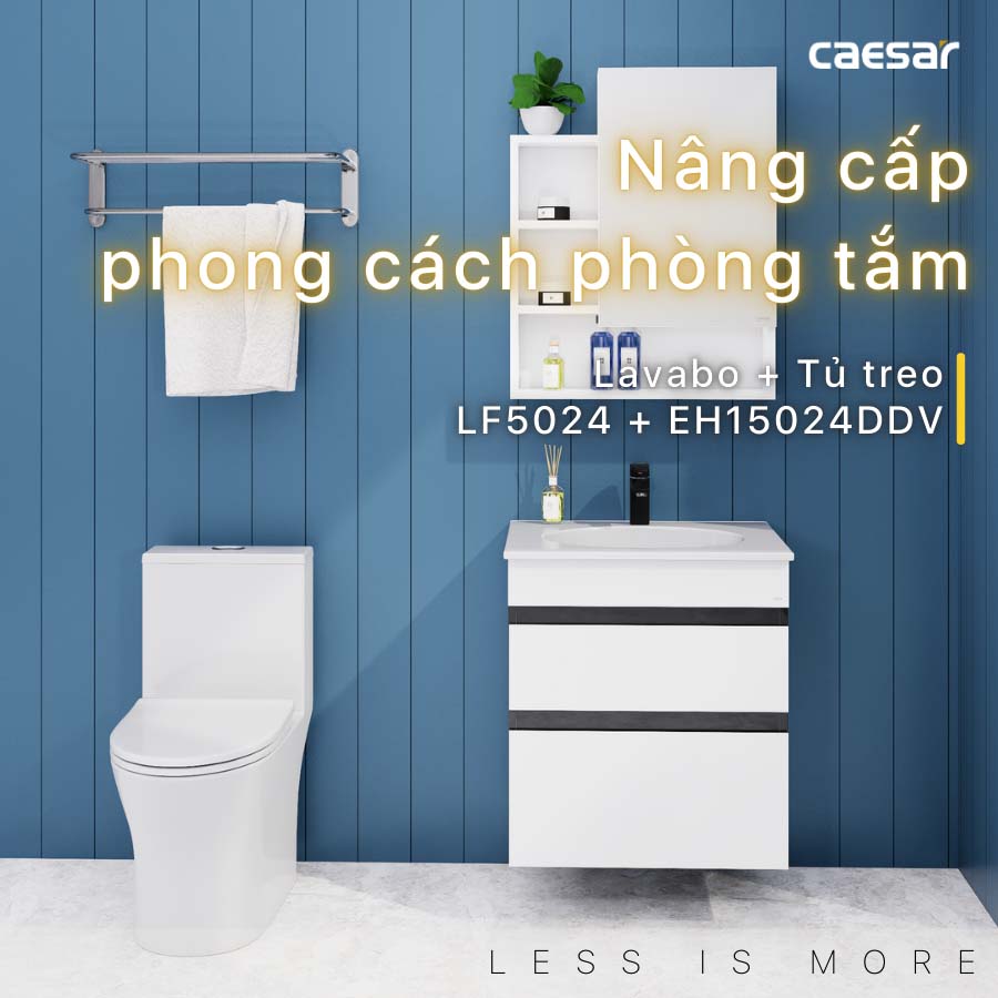 Bộ tủ chậu cabinet Caesar LF5024+EH15024DDV