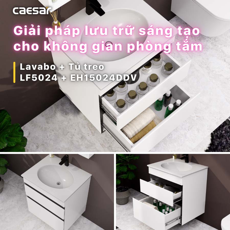 Bộ tủ chậu cabinet Caesar LF5024+EH15024DDV