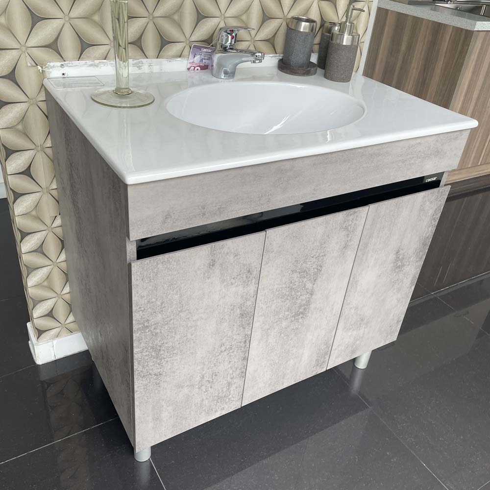 Bộ tủ chậu cabinet treo màu xám đậm Caesar LF5026+EH05026ASV