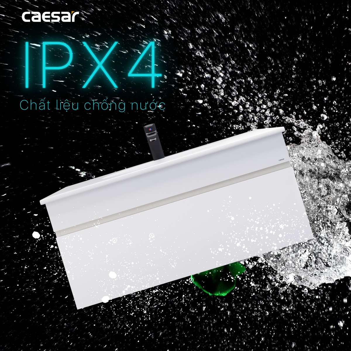 Bộ tủ chậu cabinet treo màu trắng Caesar LF5026+EH05026DDV