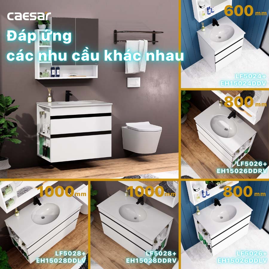 Bộ tủ chậu cabinet Caesar LF5026+EH15026DDLV