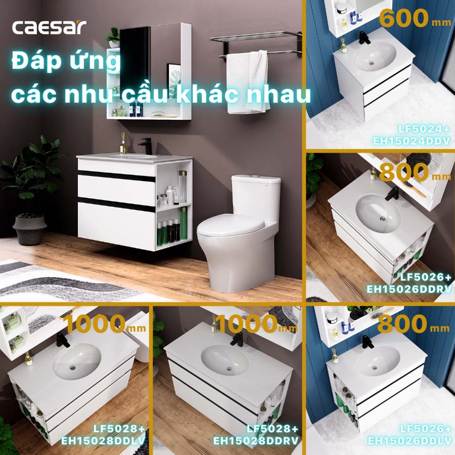 Bộ tủ chậu cabinet Caesar LF5026+EH15026DDRV