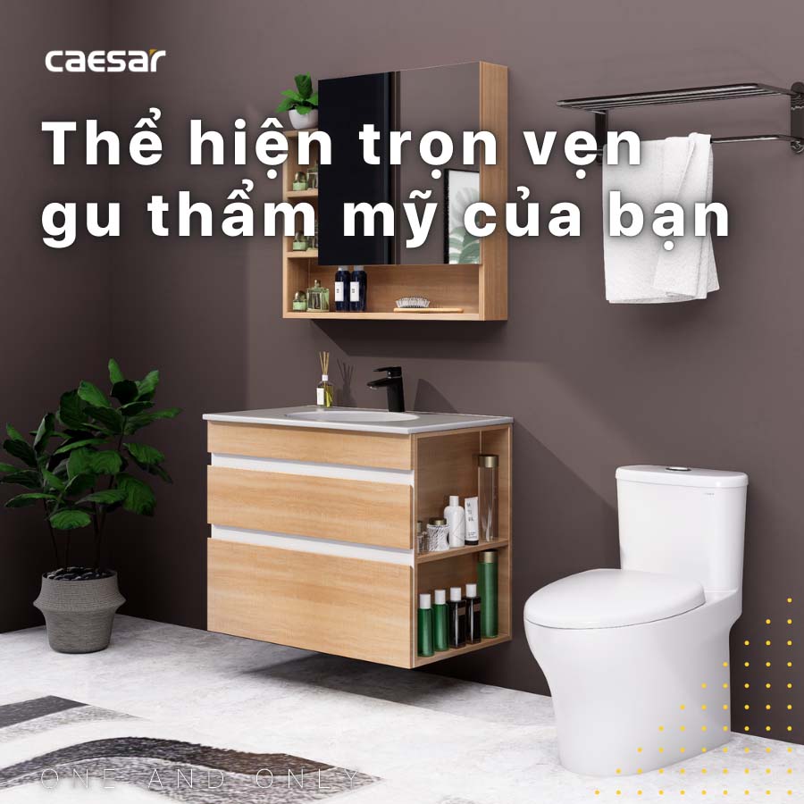 Bộ tủ chậu cabinet Caesar LF5026+EH15026DDRW7V