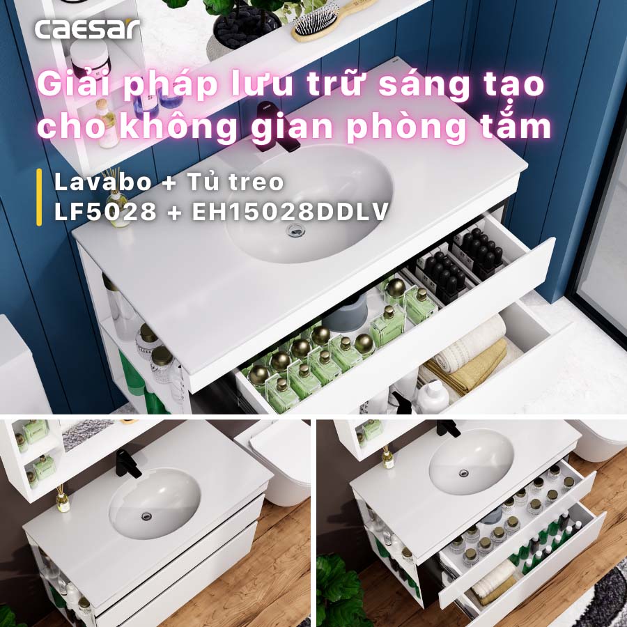 Bộ tủ chậu cabinet Caesar LF5028+EH15028DDLV