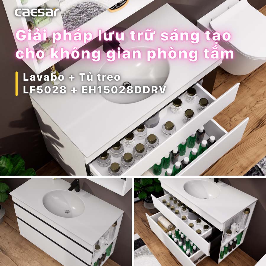 Bộ tủ chậu cabinet Caesar LF5028+EH15028DDRV