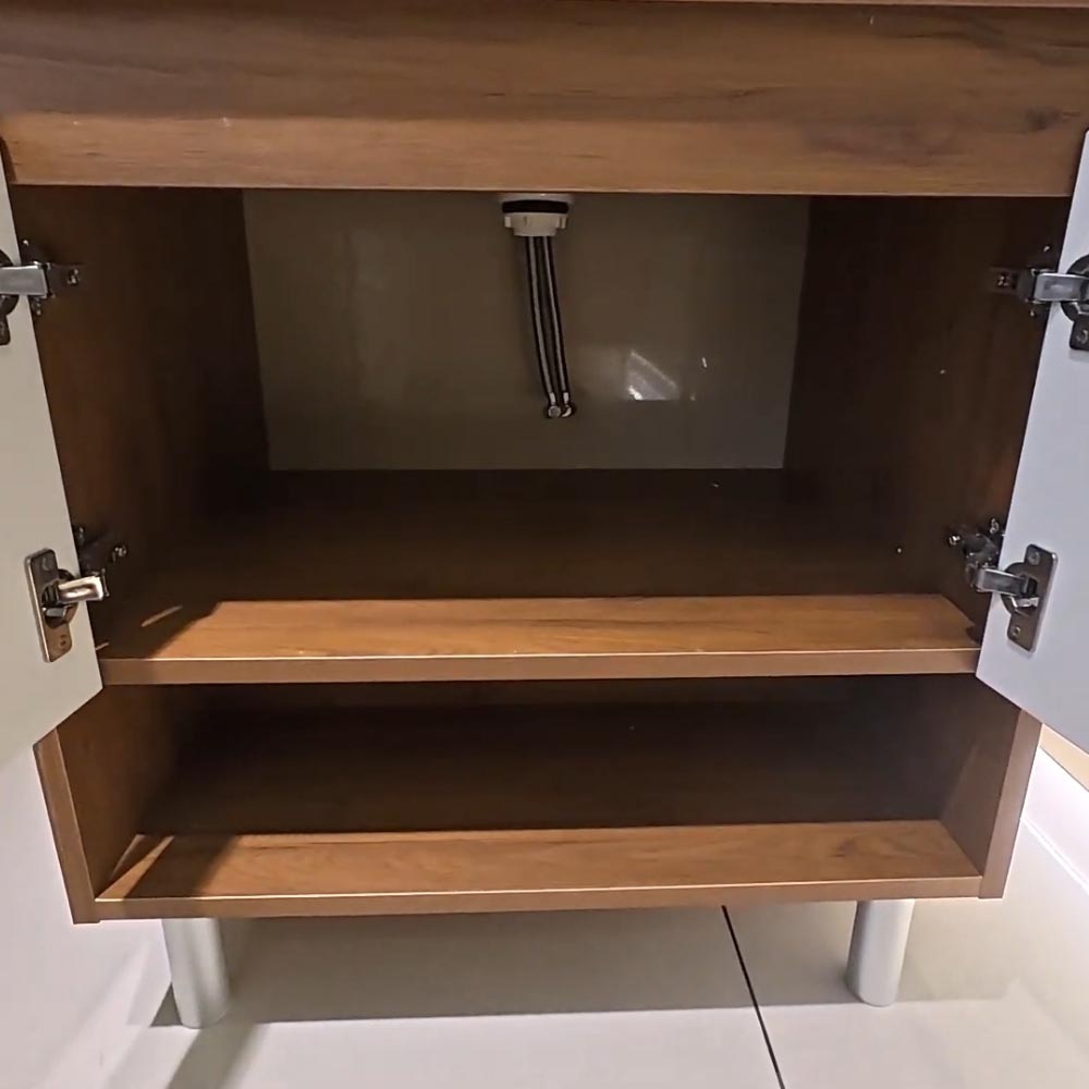 Bộ tủ chậu cabinet treo màu vân gỗ Caesar LF5030+EH05030AWV