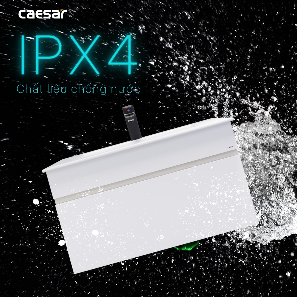 Bộ tủ chậu cabinet treo màu trắng Caesar LF5030+EH05030DDV