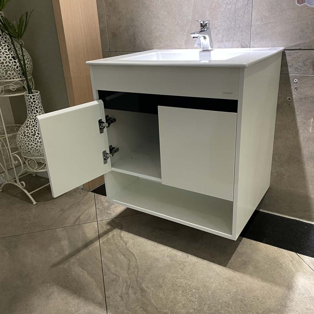 Bộ tủ chậu cabinet màu trắng Caesar LF5030+EH15030AV
